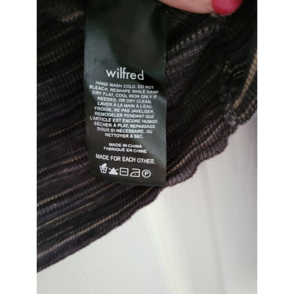 Wilfred Aritzia Gray Ribbed top size Medium Made for Each Other stretchy - Picture 7 of 7